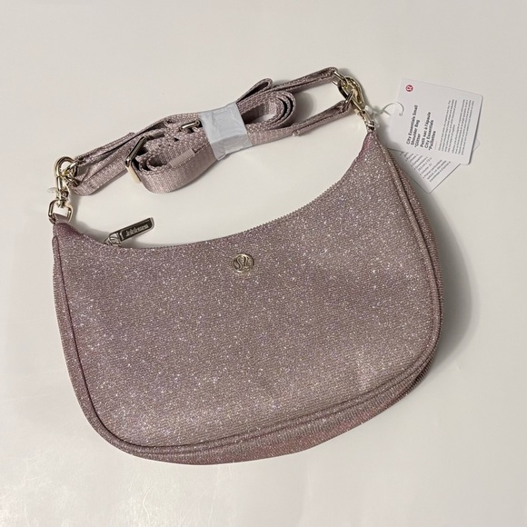 lululemon athletica Handbags - NWT Lululemon City Essentials Small Shoulder Bag 3L*Glitter Pink Champagne